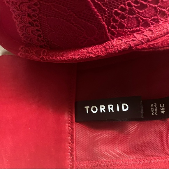 Torrid XO Boost Plunge Push-Up Bra Size 46C Red - Picture 12 of 14